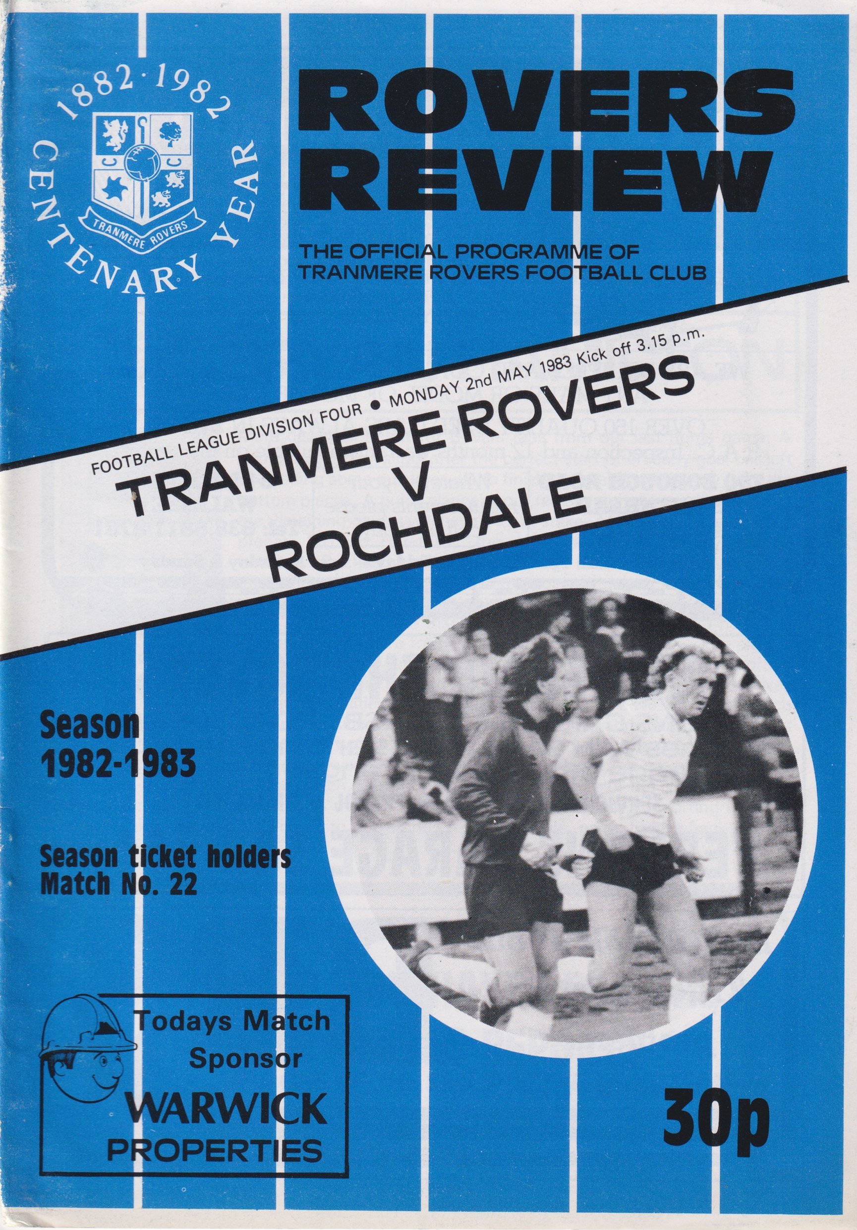Tranmere Rovers v Rochdale match programme